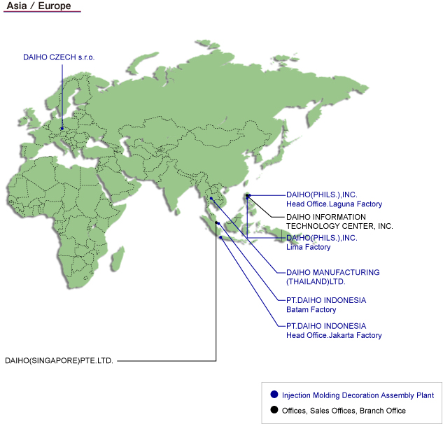 Overseas Offices and Plants-map